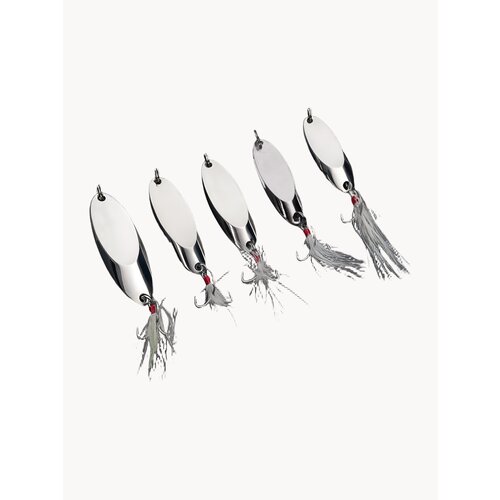 Блесна кастмастер цвет silver на жереха, на щуку - набор 5 штук