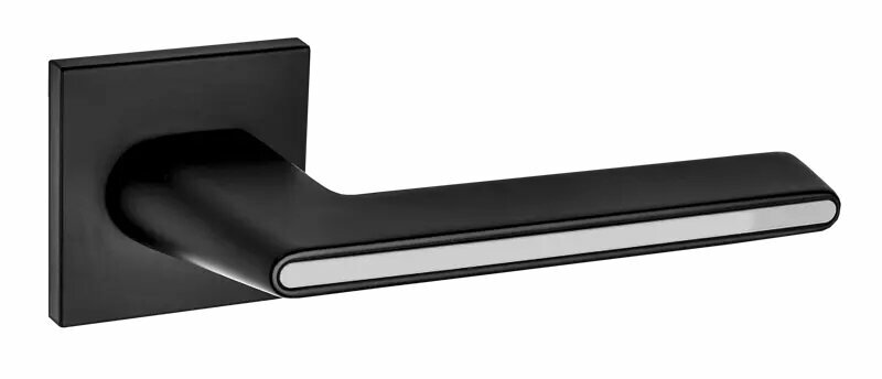 Дверные ручки Puerto Романо Slim без запирания 135 мм цвет черный