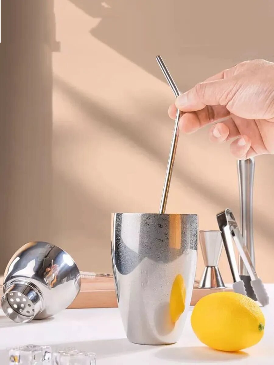 Аксессуары Для Охлаждения Напитков Xiaomi Набор для бармена Circle Joy Cocktail Shaker Bar Set, CJ-CSB01, серебро