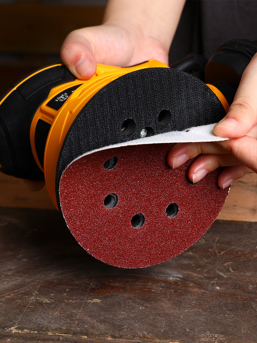 Наждачные шлифовальные круги 125 мм на липучке DEKO SD150