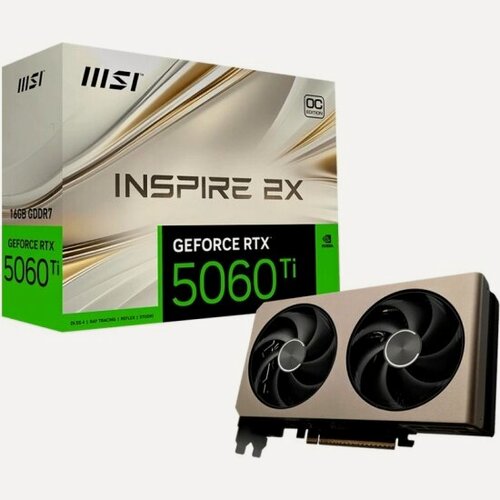 Изображение товара Видеокарта Msi GeForce RTX 5060 Ti INSPIRE 2X OC 16G