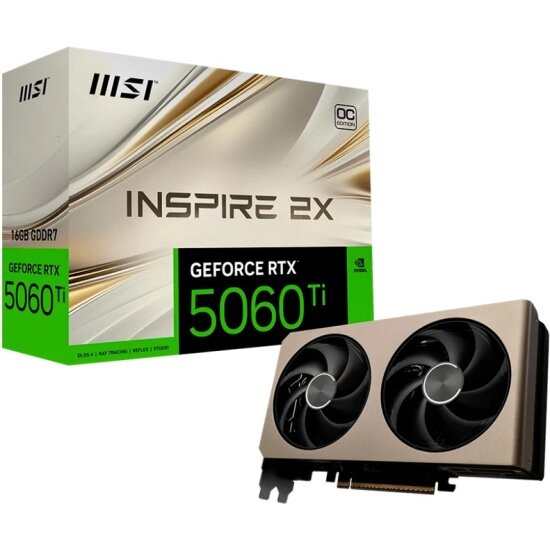 Видеокарта Msi GeForce RTX 5060 Ti INSPIRE 2X OC 16G