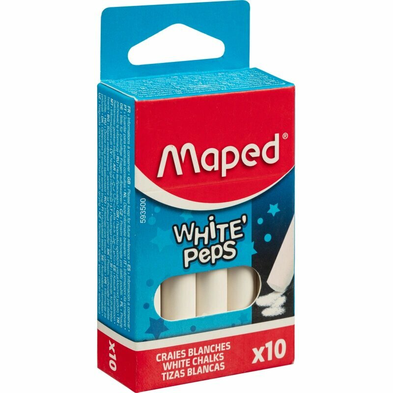Мел белый, круглый, WHITE'PEPSспец. формулабез грязи,10шт 593500 набор
