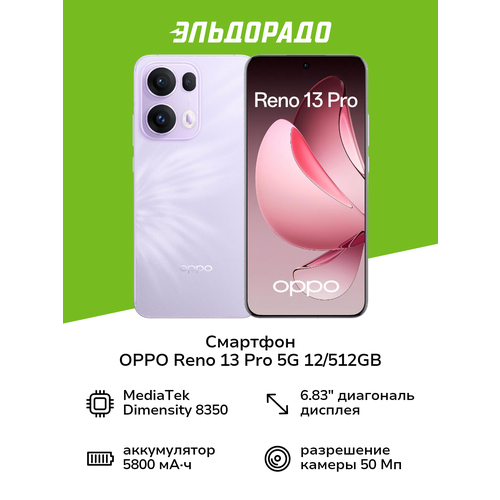 Смартфон OPPO Reno 13 Pro 5G 12512GB Серый 74999₽