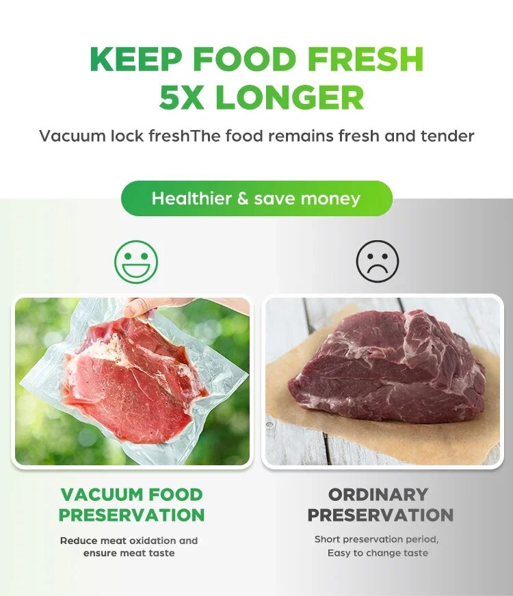 Изображение Xiaomi вакуумный упаковщик для продуктов, Серебристый серый, Вилка европейского стандарта