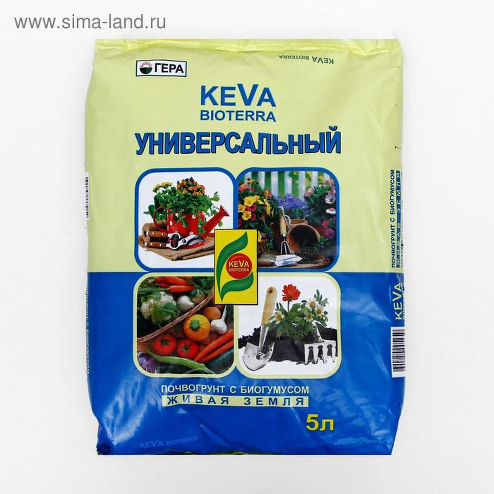 Почвогрунт KEVA BIOTERRA Универсальный 5 л для рассады и комнатных растений