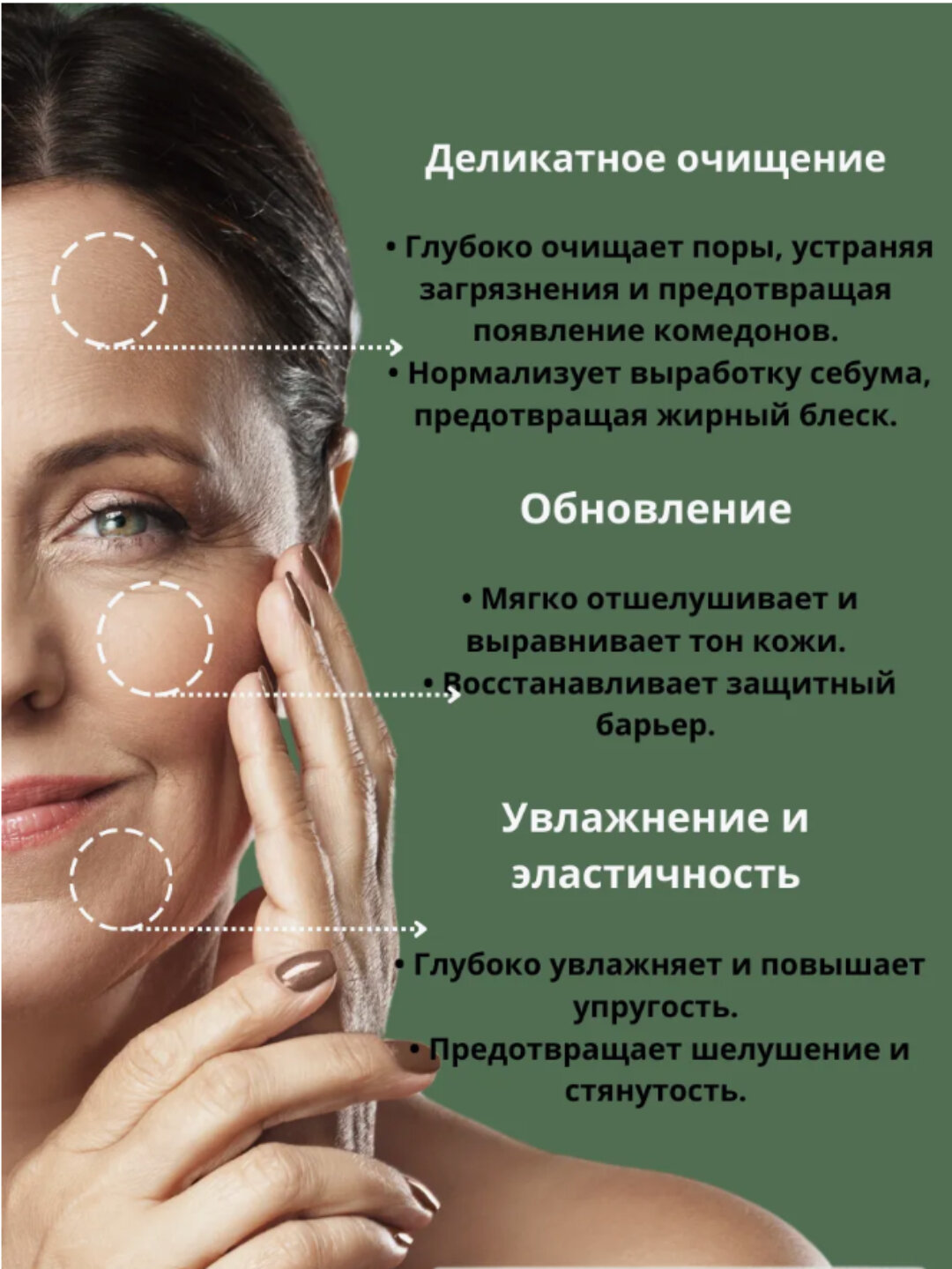 Очищающая пенка для умывания лица, против акне, глубоко увлажняет кожу, 150 мл — фото 1