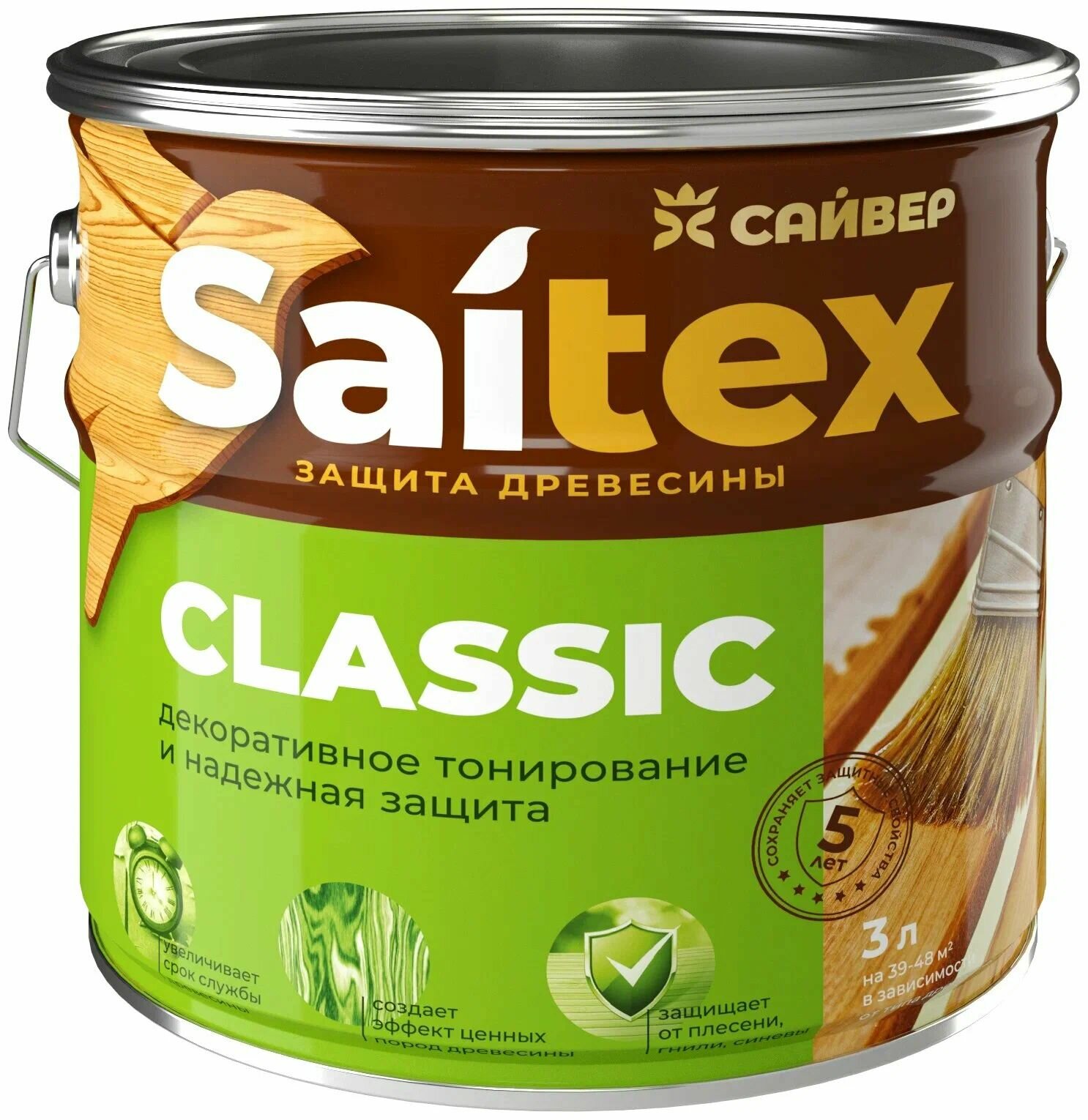 Деревозащитный состав Saitex Classic Орегон 3л