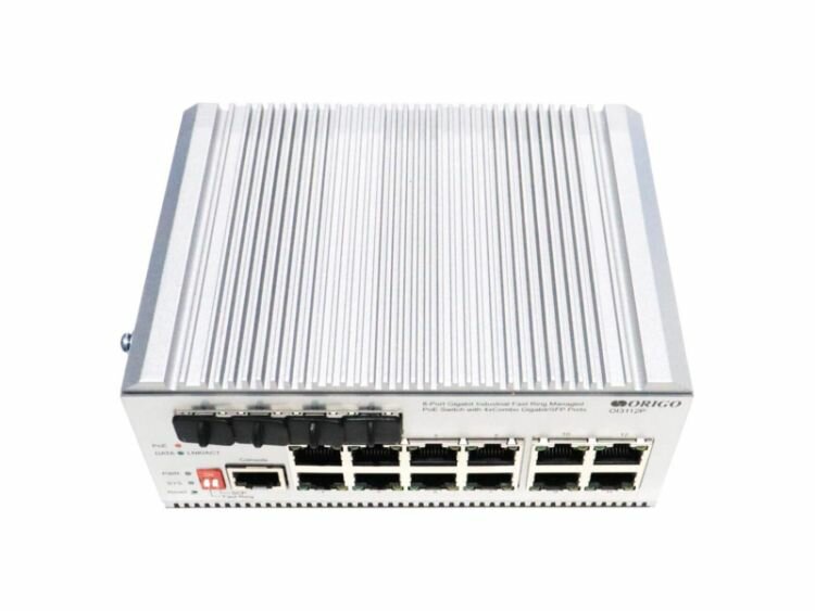 Коммутатор OI3112P/185W/A1A 12-портовый гигабитный промышленный управляемый L2-коммутатор с 8 портами PoE+ и 4 комбо-портами