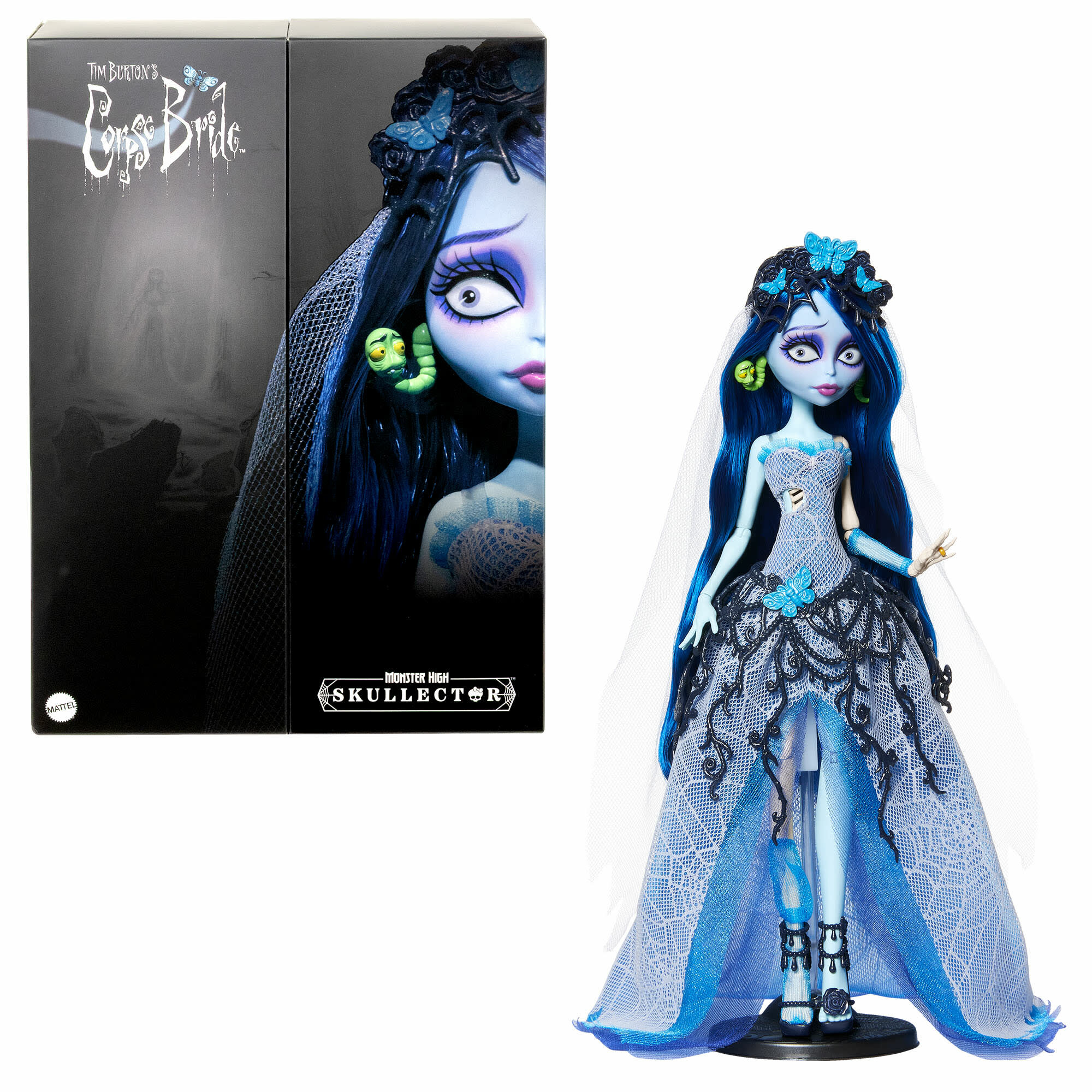Кукла Mattel Monster High Skullector - Труп Невесты Эмили - Кукла с аксессуарами Монстр Хай JDR67