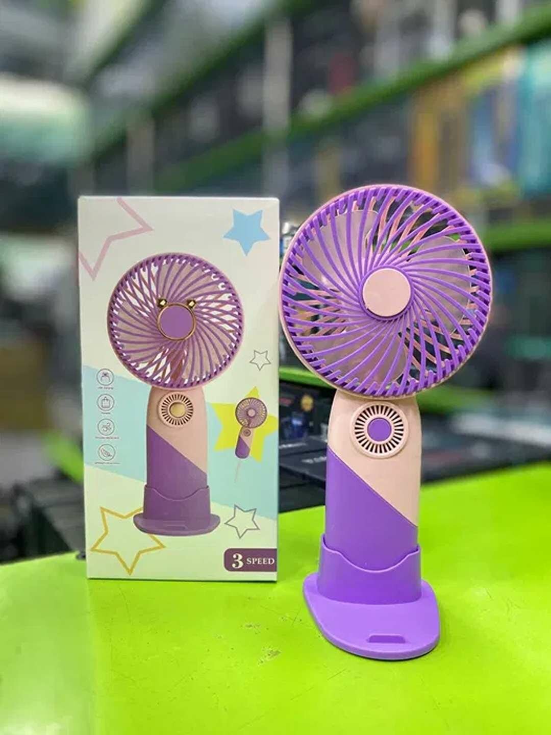 Мини-вентилятор настольный и ручной , USB-питание, 3-7Вт, пластик