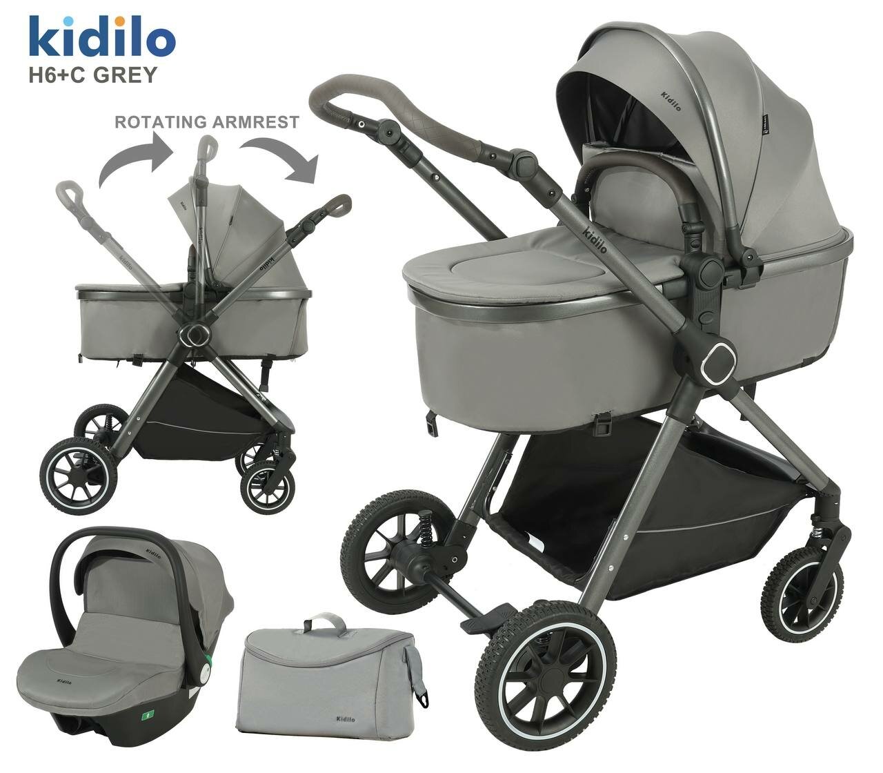 Коляска Трансформер KIDILO H-6+C