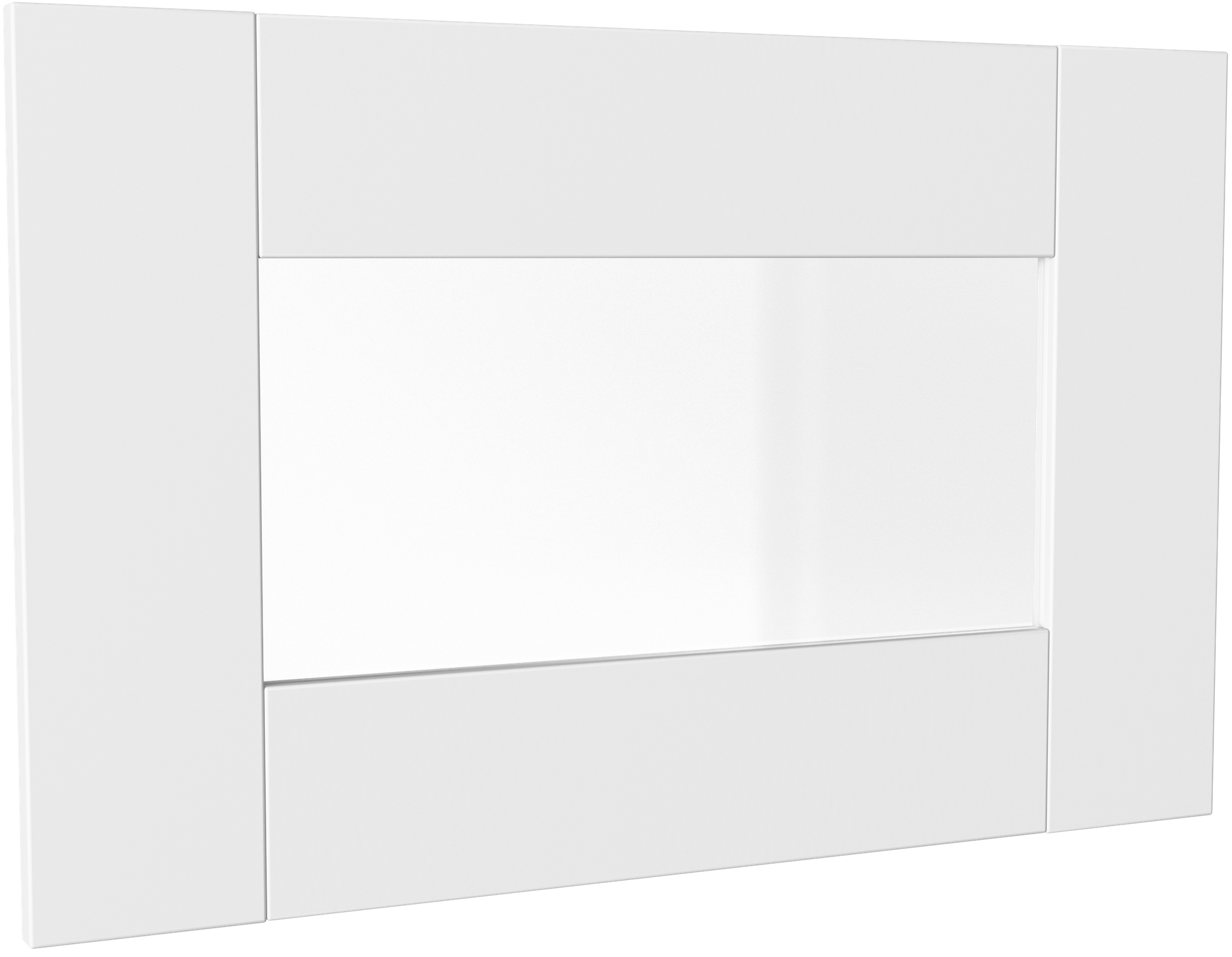 Дверь для шкафа Лион 59.4x38x1.6 см ДСП со стеклом цвет белый