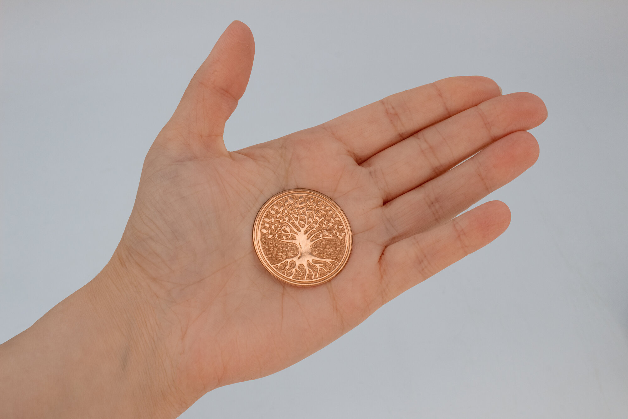 Пятак медный "Дерево жизни" — фото 1