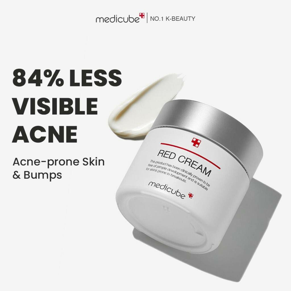Успокаивающий и восстанавливающий крем для жирной, проблемной и чувствительной кожи Medicube Red Cream 2.0