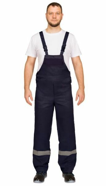 Полукомбинезон рабочий летний мужской л16-ПК с СОП синий (размер 48-50 рост 158-164)