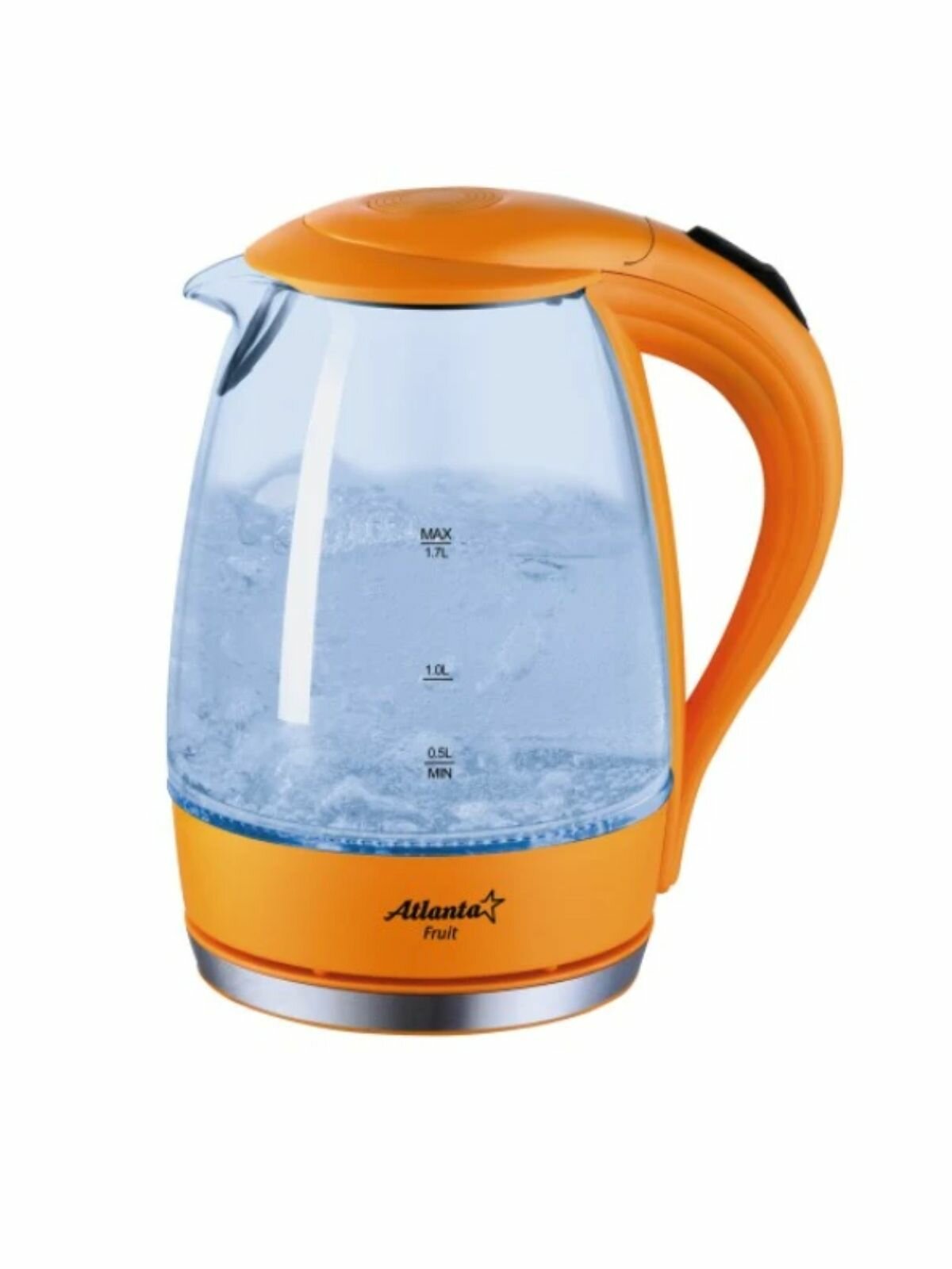 ATLANTA Чайник электрический стеклянный ATH-2461 1.7 л оранжевый