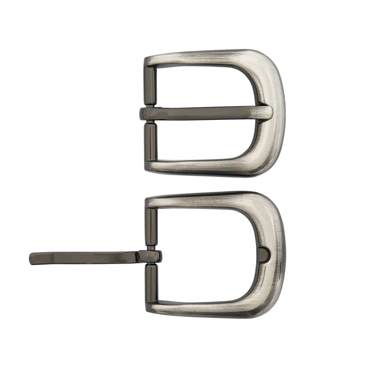 Пряжка для ремня 25 мм 6 шт металлическая с язычком Айрис (черный никель)