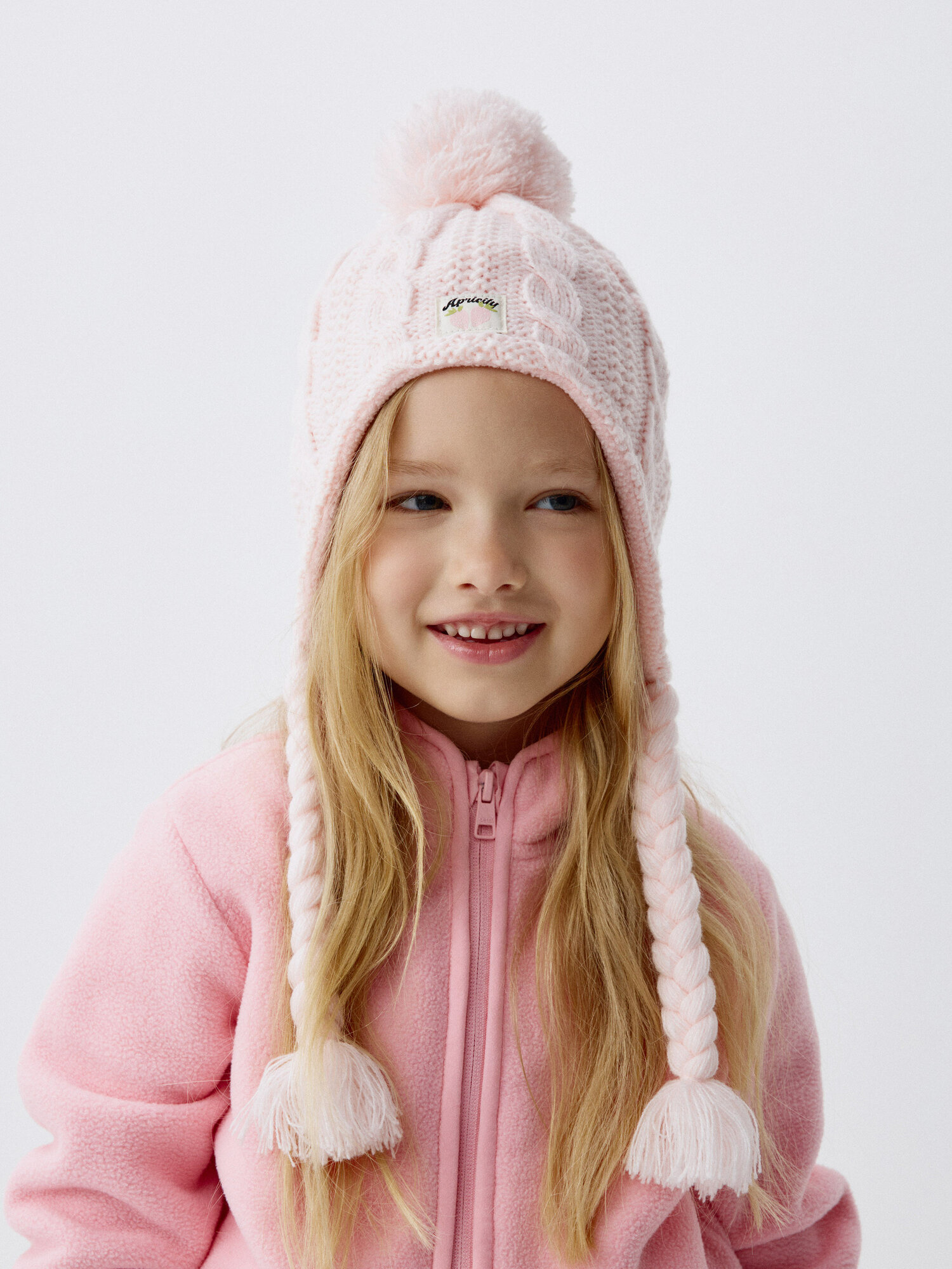 Шапка Sela для девочек размер 52 розовый