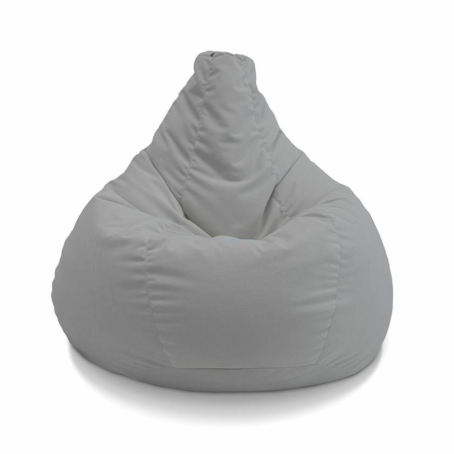 Кресло-мешок aLounge - Bean Bag XXXXL - Tundra Spring (велюр, светло-серый) — фото 1