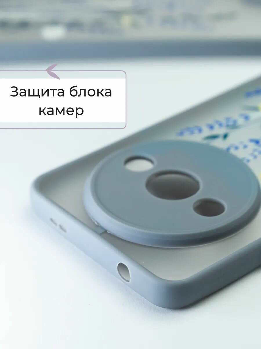 Противоударный чехол на Redmi A3 силиконовый с защитой камеры — фото 1