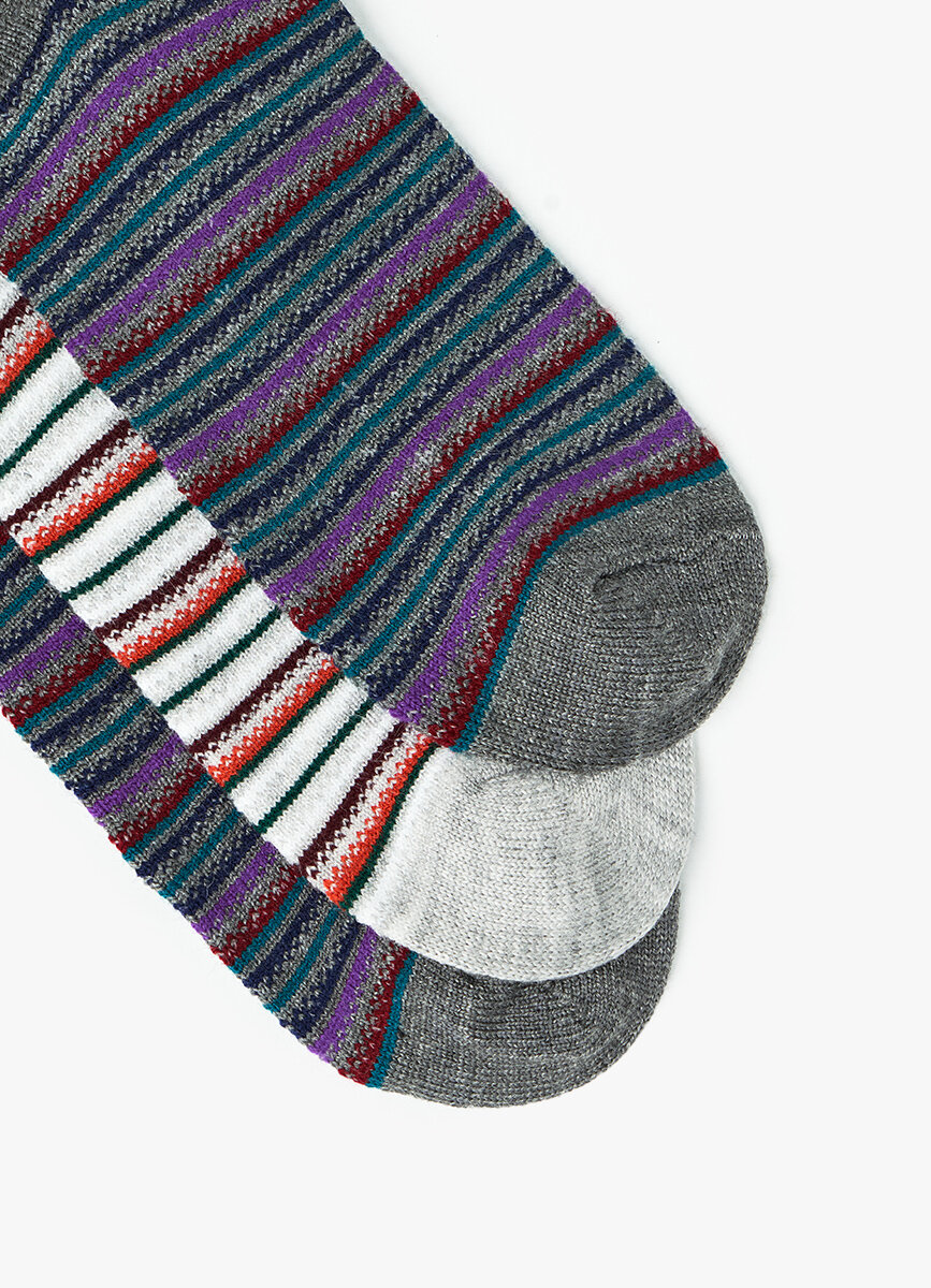 Носки Funday, комплект, 3 пары, размер 39, стальной — фото 1