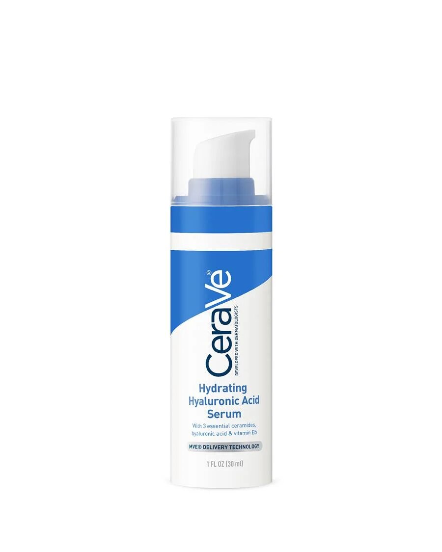 CeraVe Увлажняющая сыворотка с гиалуроновой кислотой 30 мл Концентрированное увлажнение с церамидами и витамином B5