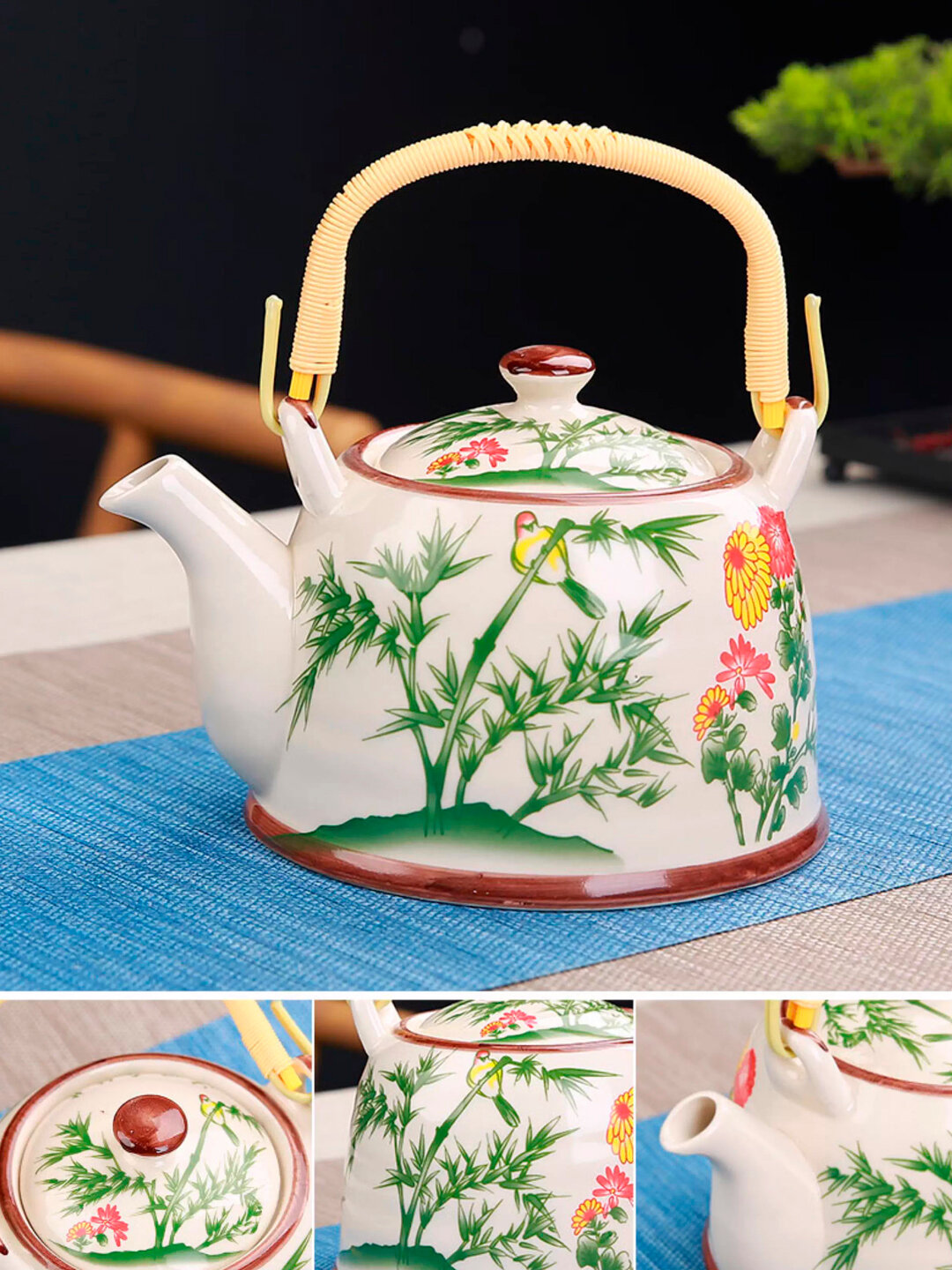 Керамический заварочный чайник с ситом — стиль и удобство для чая — фото 1