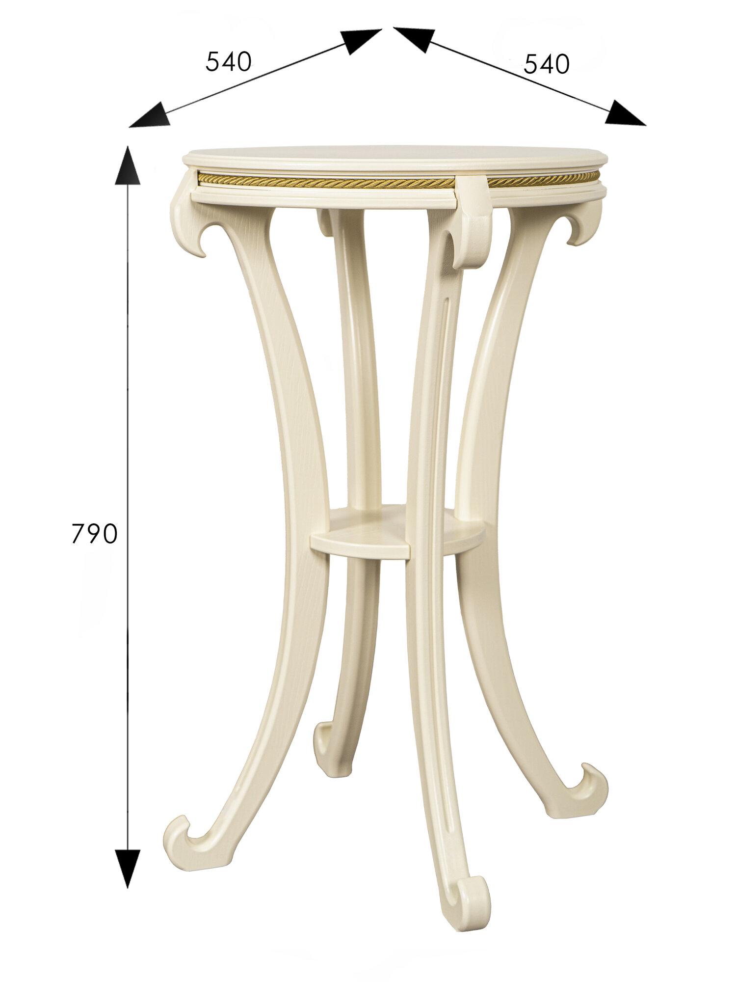 Подставка интерьерная IFERS Глория напольная, с полкой, цвет дуб шампань Л — фото 1