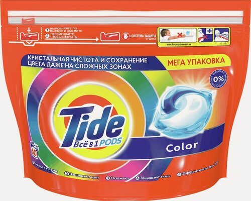 Изображение товара Капсулы для стирки TIDE Color, 16,8гх60