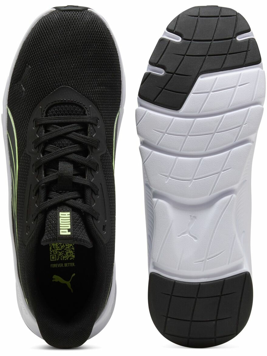 Кроссовки PUMA FlexFocus Lite Modern, полнота F (EU)/ на среднюю стопу, размер 9,5 UK, серый, черный, желтый — фото 1