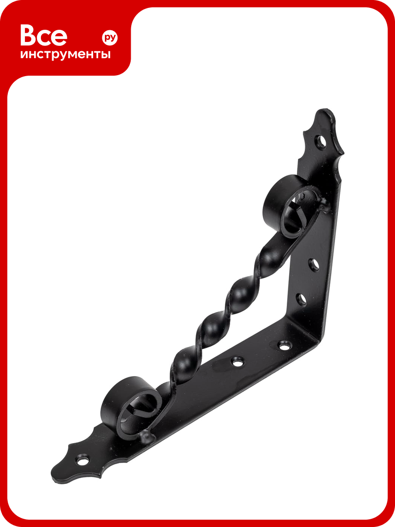 Фигурный кронштейн Домарт 150х125 мод.2 черный 170830