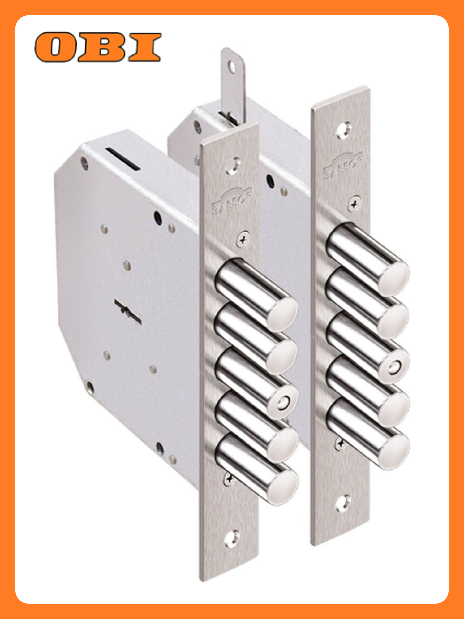 Замок дверной эльбор Гранит 1 06 01  врезной  сувальдный  серебристый  18 мм