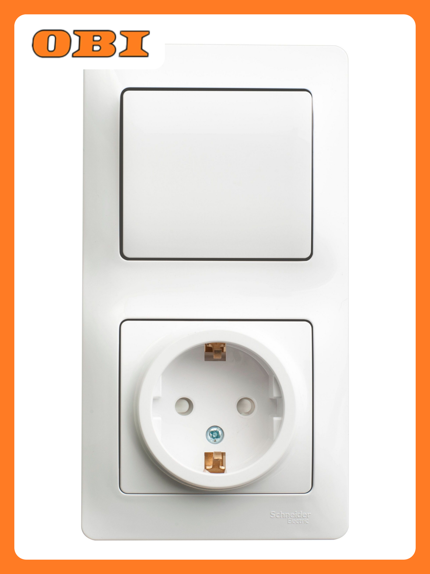 Блок комбинированный Schneider Electric Glossa белый IP20 2 поста 1 клавиша