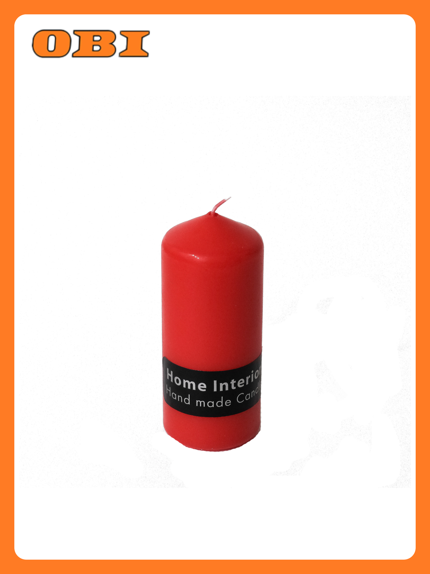 Свеча Home Interiors цилиндрическая парафиновая красная 5x9 см