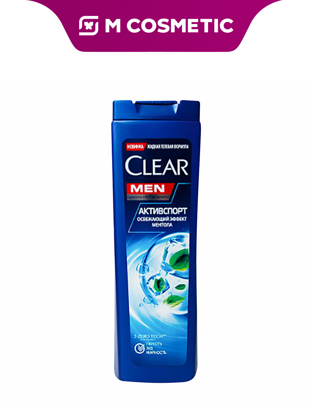 CLEAR Шампунь для волос Men 3в1 Освежающий эффект ментола 380мл