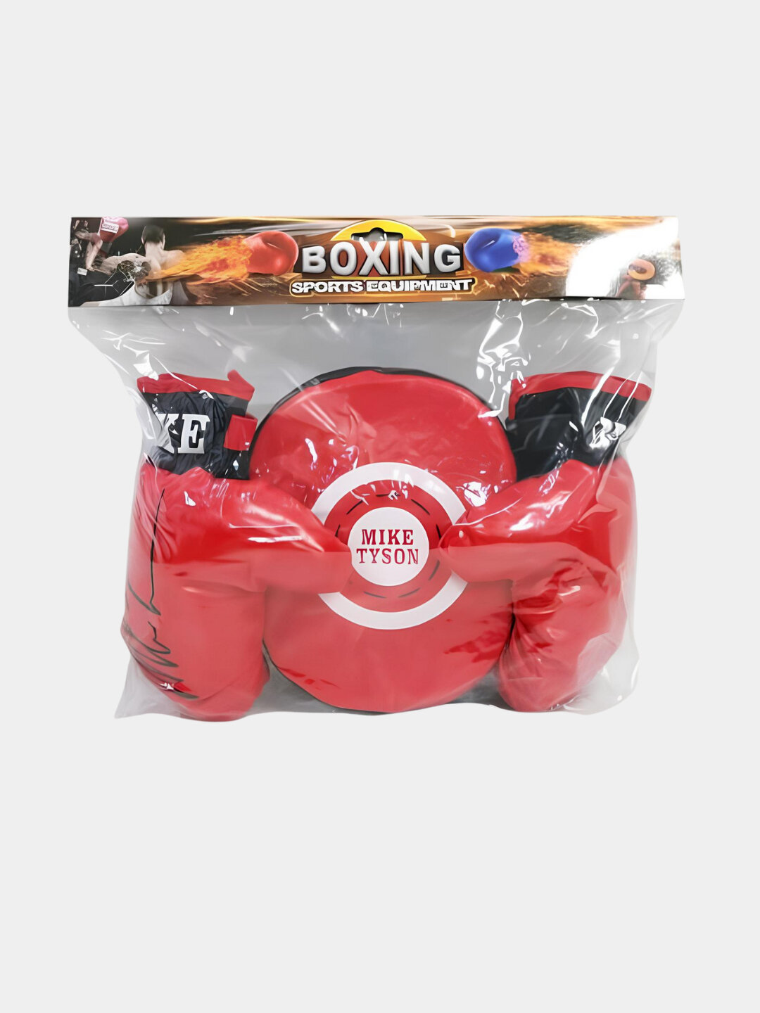 Набор для бокса, боксерские перчатки, лапа, спортивный комплект — фото 1