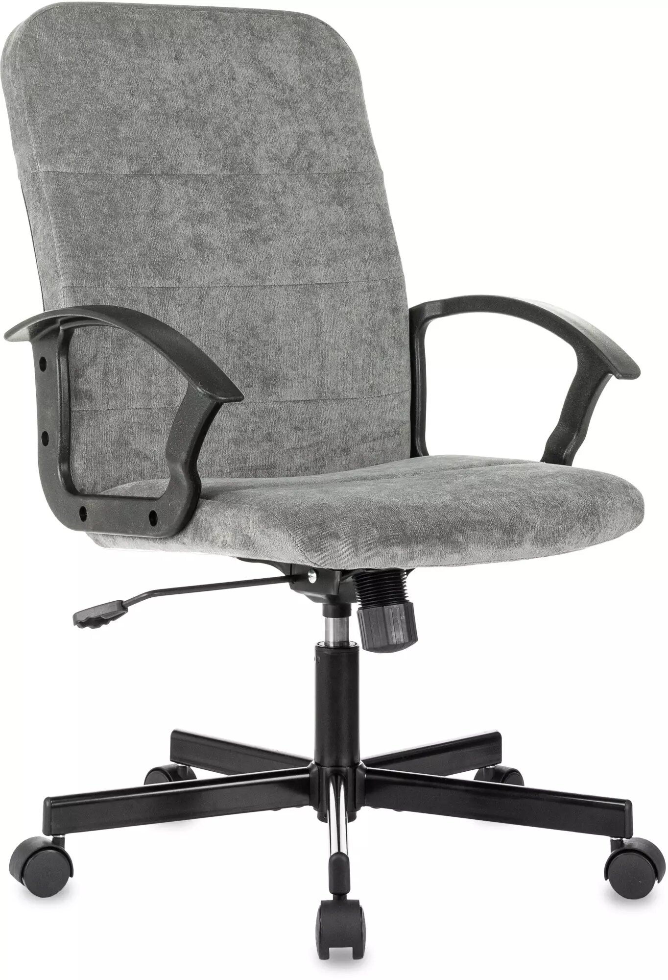 Бюрократ Кресло офисное Бюрократ Triest Fabric серый Light-19 крестов. металл черный