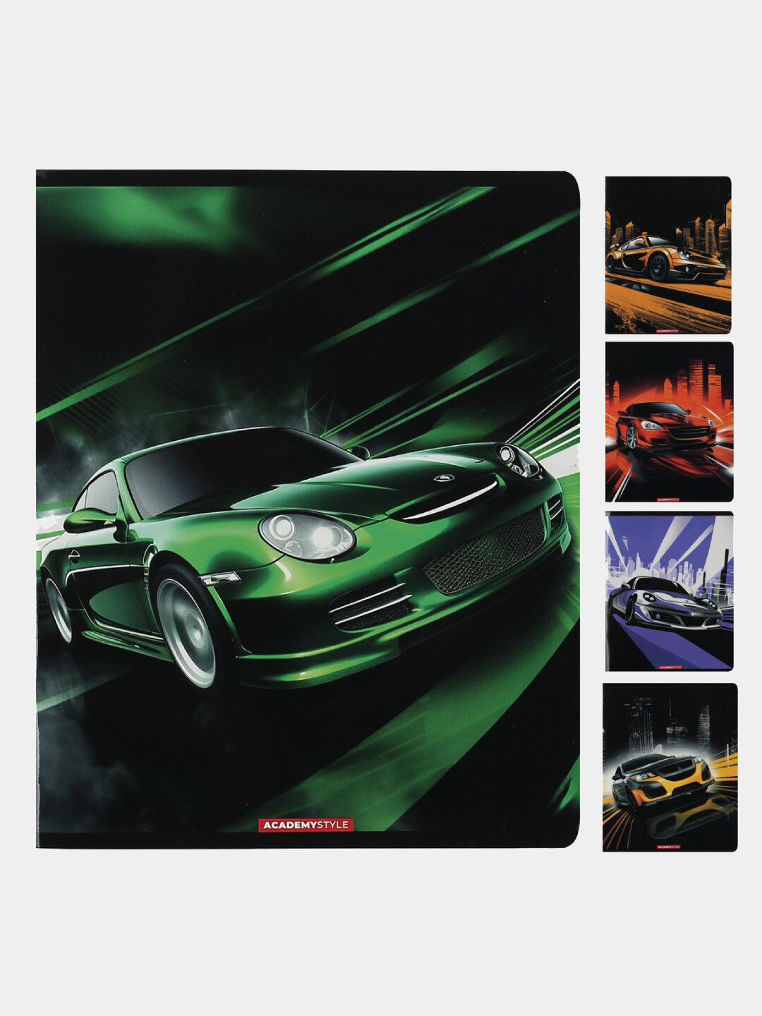 Тетрадь А5, 40л, линия, "Ночные ралли", 5 шт