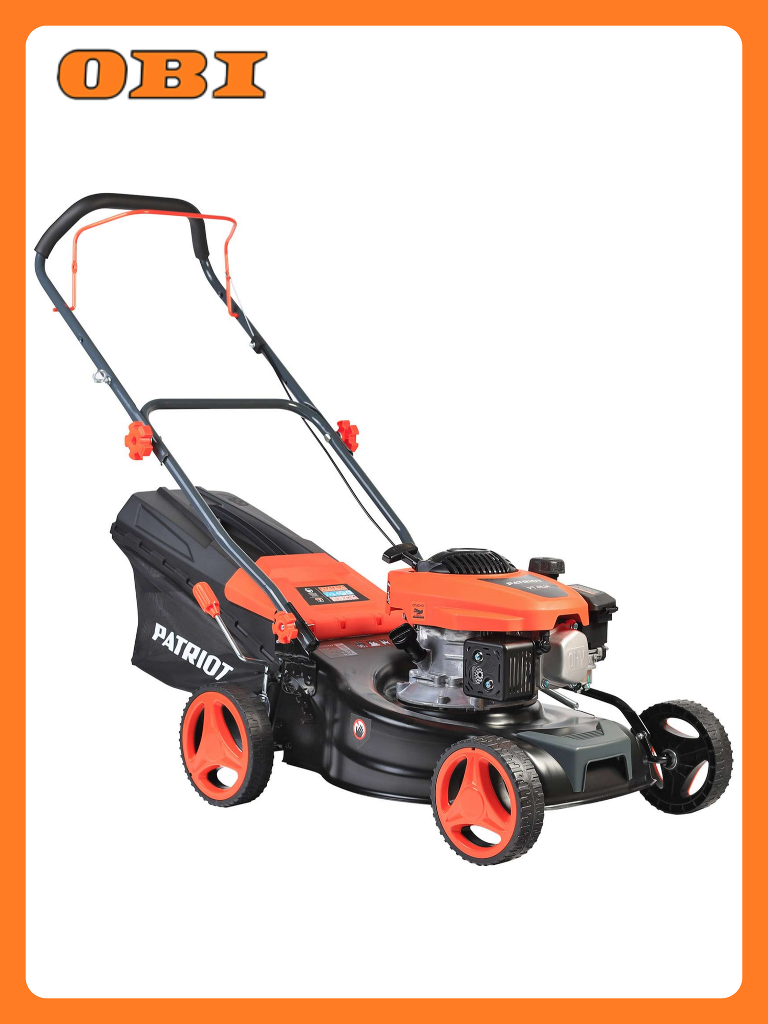 Газонокосилка бензиновая PATRIOT PT 41LM 3,5 л. с 42 см, четырехколесная