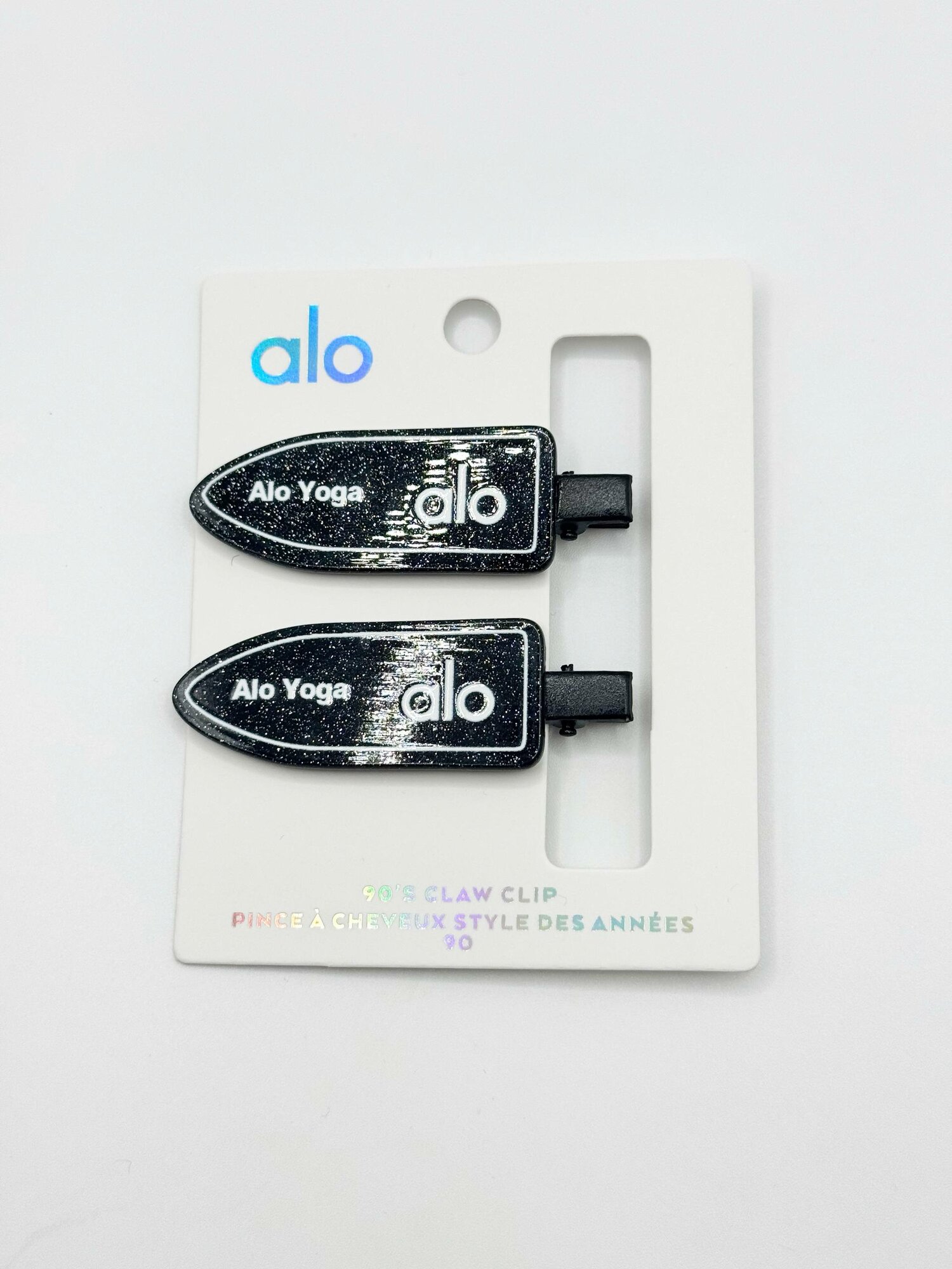 Заколки для волос alo Alo Yoga 90’s набор 2 шт глиттерные клипсы с логотипом