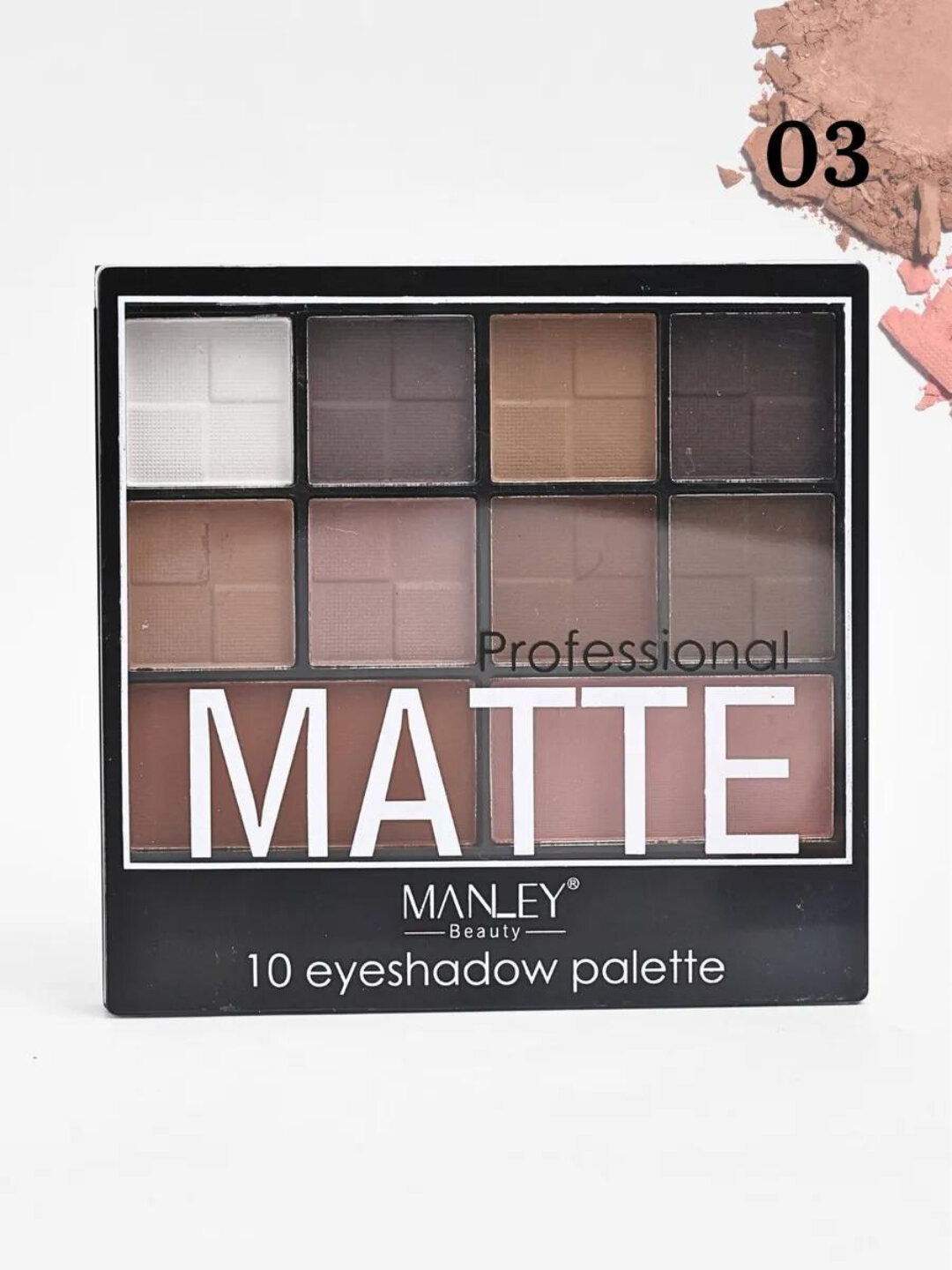 Палитра матовых теней для век MATTE PROFESSIONAL, 10 различных оттенков, тени для глаз и век.