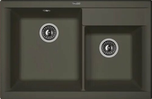 Изображение товара Мойка кухонная Florentina Касси 780 кварцевая, 78x51, прямоугольная, мойка для кухни, черная, серая, матовая