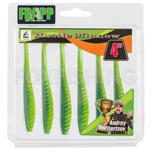 Силиконовая приманка Frapp Hustle Minnow 4 10,2см. 6шт. вес: 4,5гр. #25
