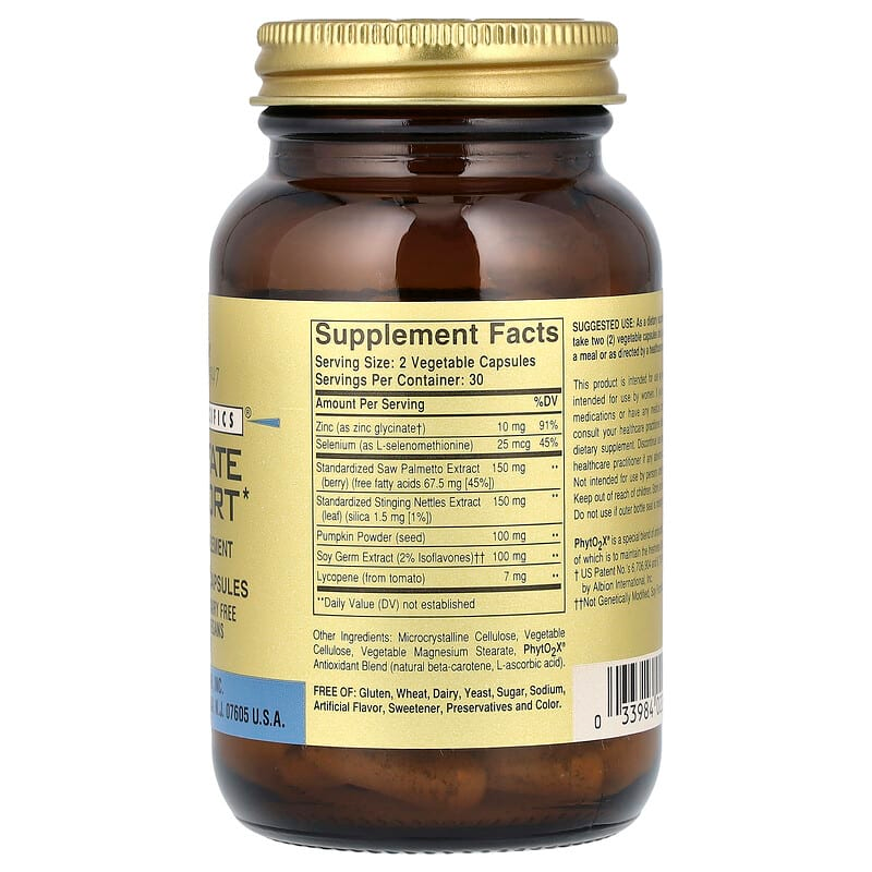 Solgar, Gold Specifics, поддержка здоровья простаты, 60 растительных капсул — фото 1