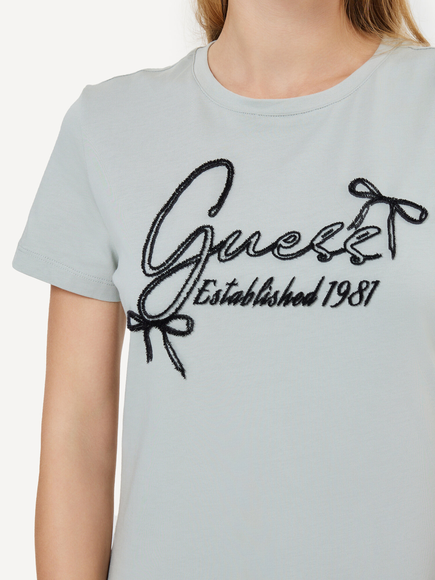 Футболка GUESS MARGOT SS T-SHIRT, размер S, зеленый, — фото 1