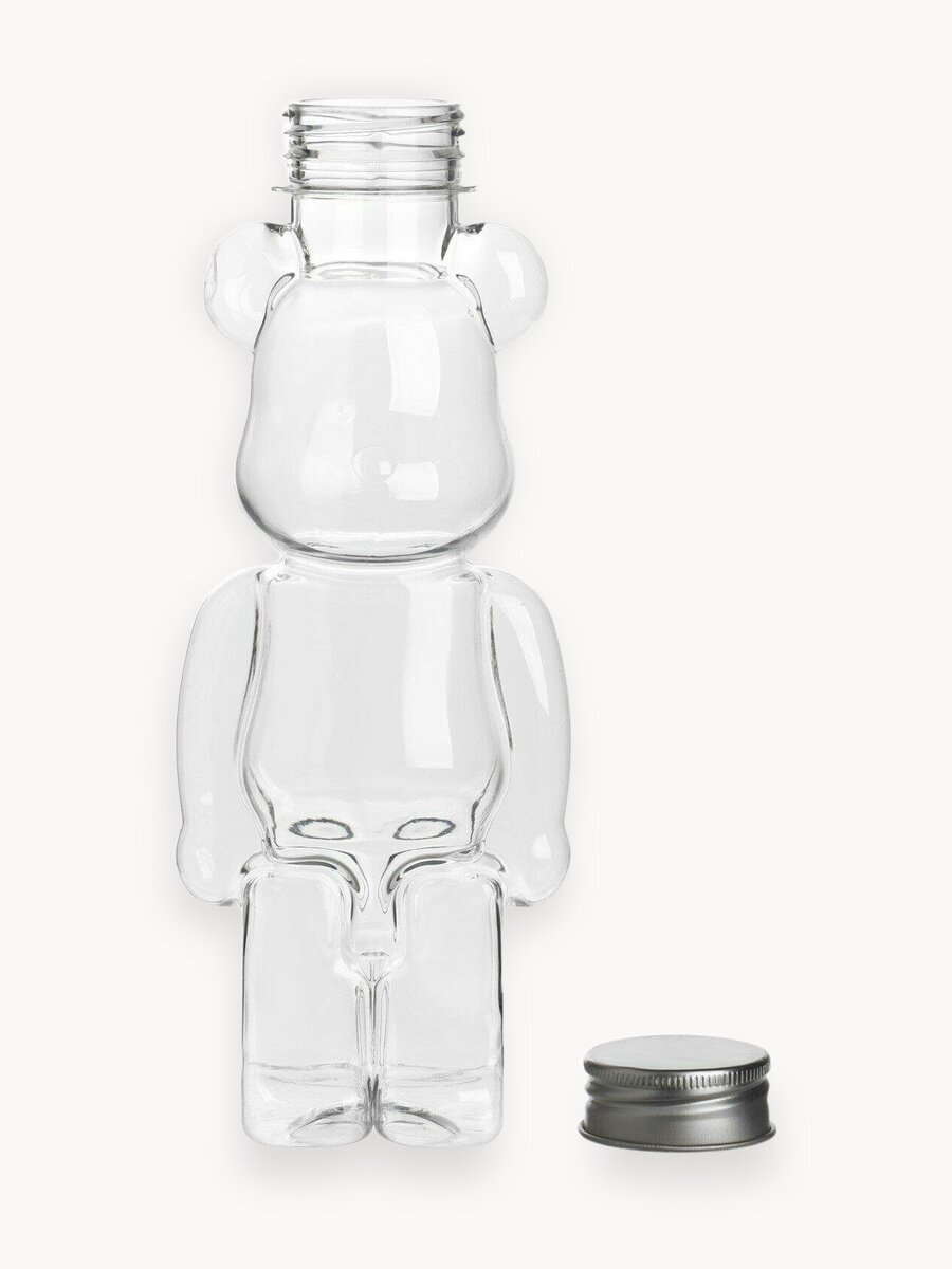 Бутылка для напитков "Мишка", объём 400 мл, размер 21 х 6.5 см