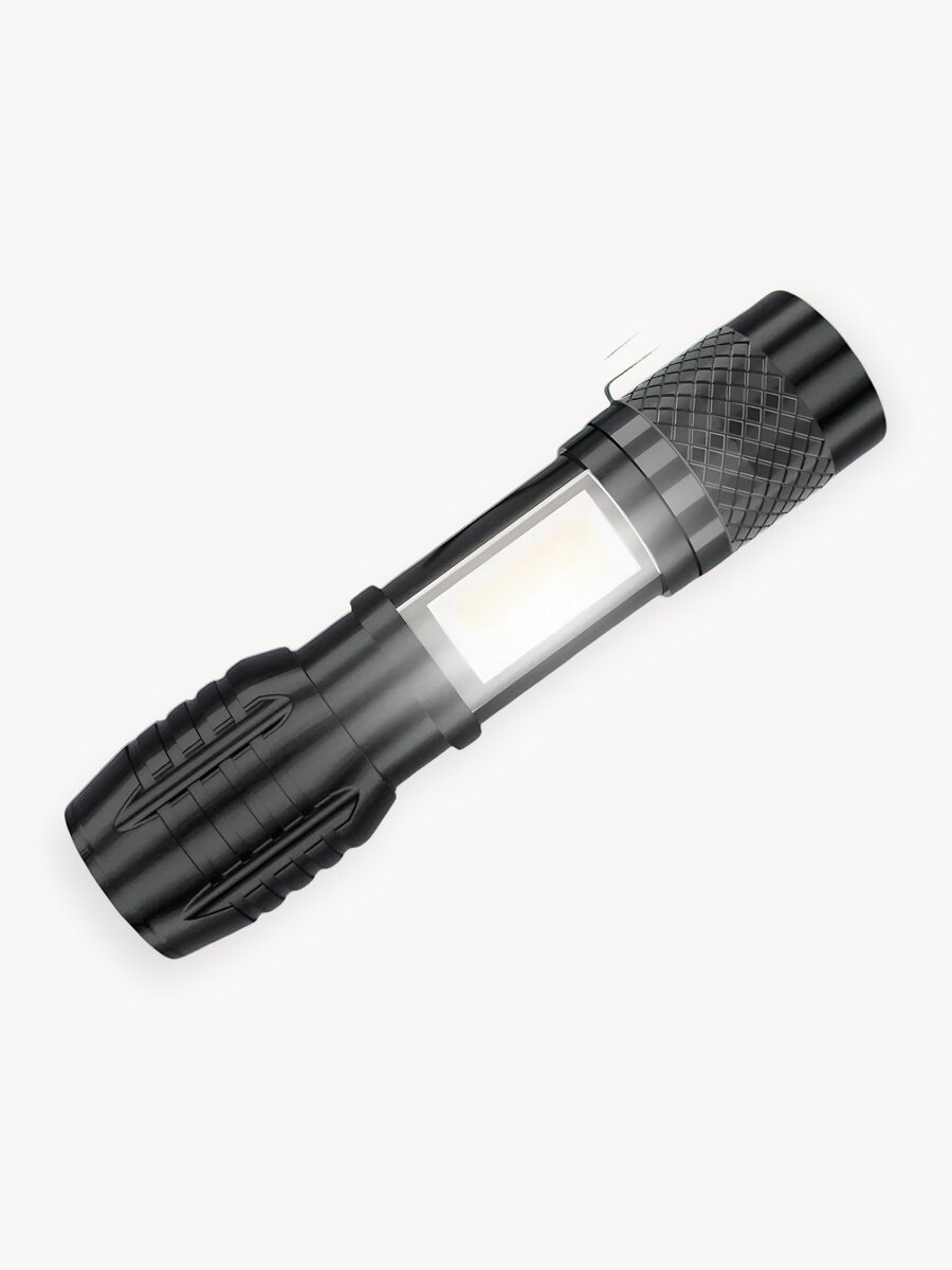 Мощный аккумуляторный фонарь в подарочном кейсе - светодиодный ручной тактический мини фонарик 4 в 1