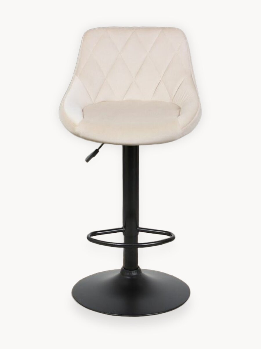 Комплект барных стульев 2 шт, Престиж, бежевый велюр, Эколайн