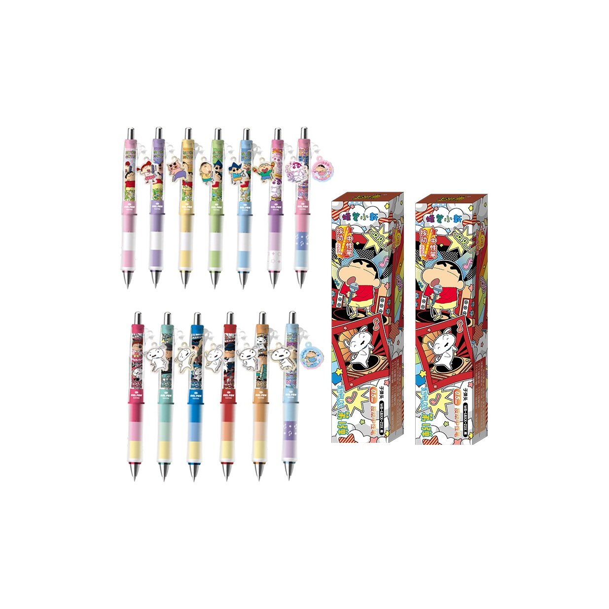 KAYOU Ade, Toru Kazama, Nini, Shiro, Shinnosuke Nohara, Sato Masayoshi Gel Pen, Shin Chan Note, Naughty Edition